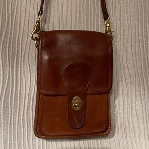 Authentic Vintage Coach NYC Small Shoulder Pouch Bag, Tabac